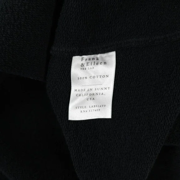 Frank & Eileen Anna Capelet Womens M Black Long Sleeve Triple Fleece Sweatshirt - Picture 4 of 9